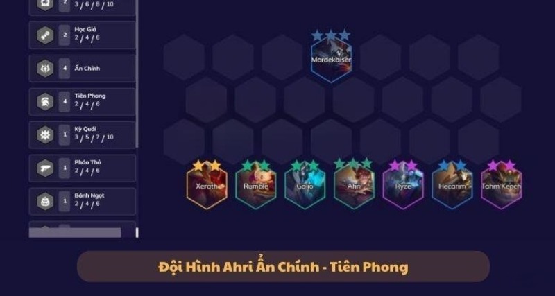 Đội hình Ẩn Chính Tiên Phong Ahri carry cực bá DTCL