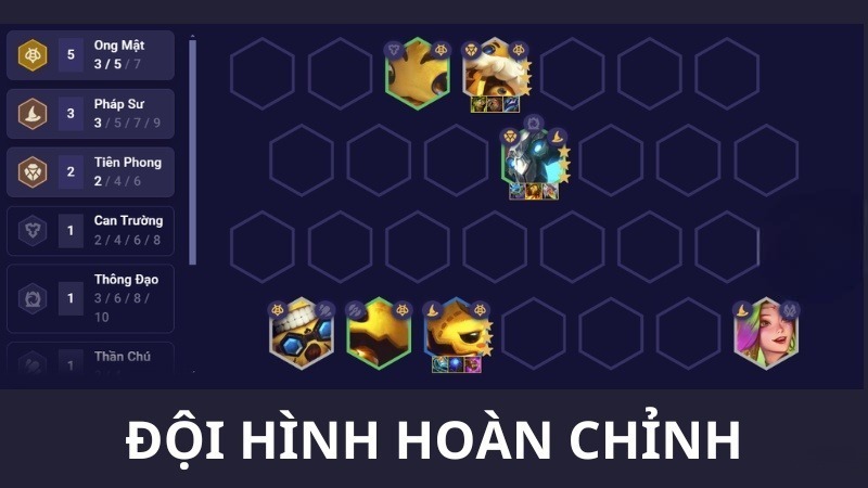 Đội hình Ong Mật DTCL cuối trận game