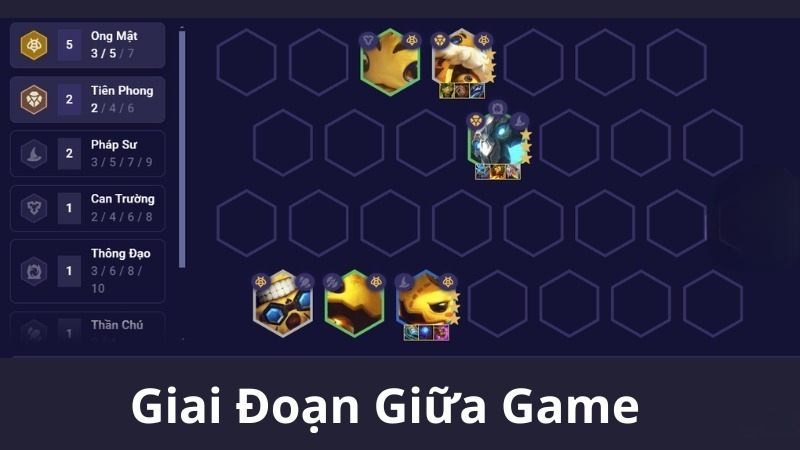 Đội hình Ong Mật DTCL giữa trận game