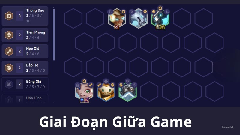 Đội hình Thời Không dtcl giai đoạn giữa game