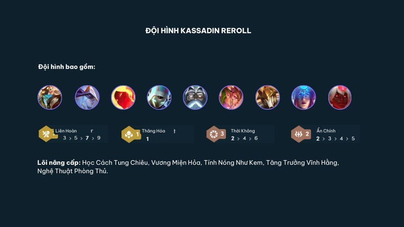 Đội hình chuẩn Kassadin DTCL Reroll